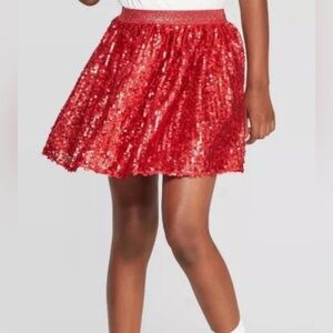Cat & Jack Red Sequin Skirt